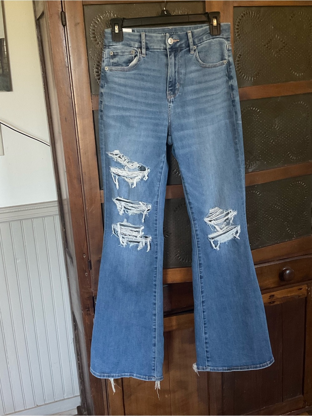 American Eagle Curvy Super High Rise Flare Jeans 4